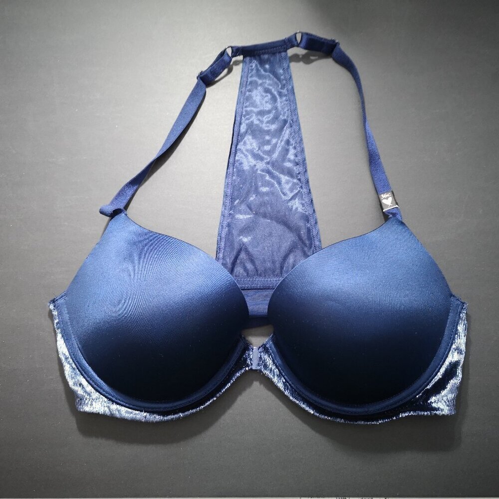 NWT Victoria's Secret Size 36C Navy Front Closure "Very Sexy" Push Up Bra